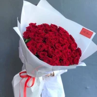 51 қызыл раушан гүл шоғы
